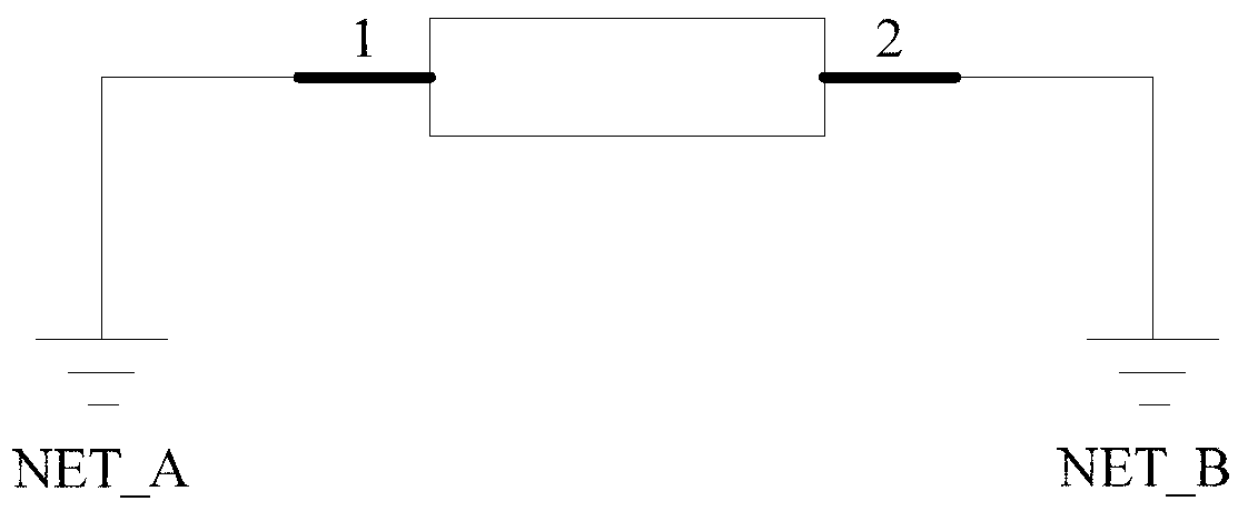 Short connection method and printed circuit board (PCB) pad package for different networks