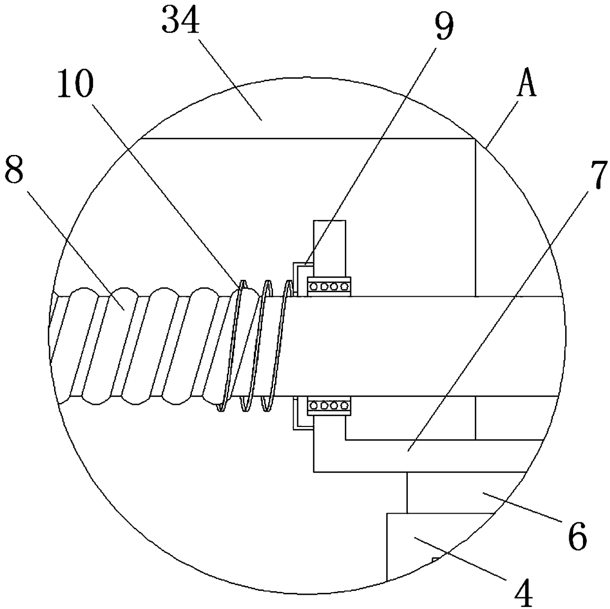 Electric wire rewinding and take-up machine