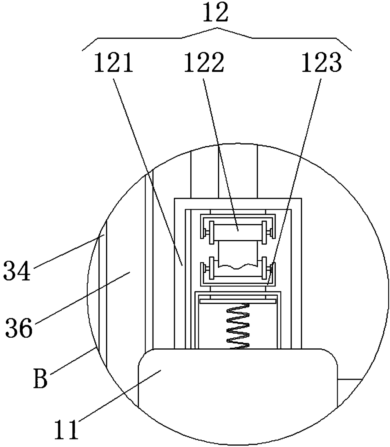 Electric wire rewinding and take-up machine