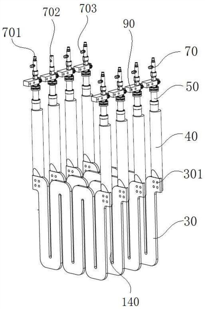 Uniform heating device for vapor deposition and vapor deposition furnace