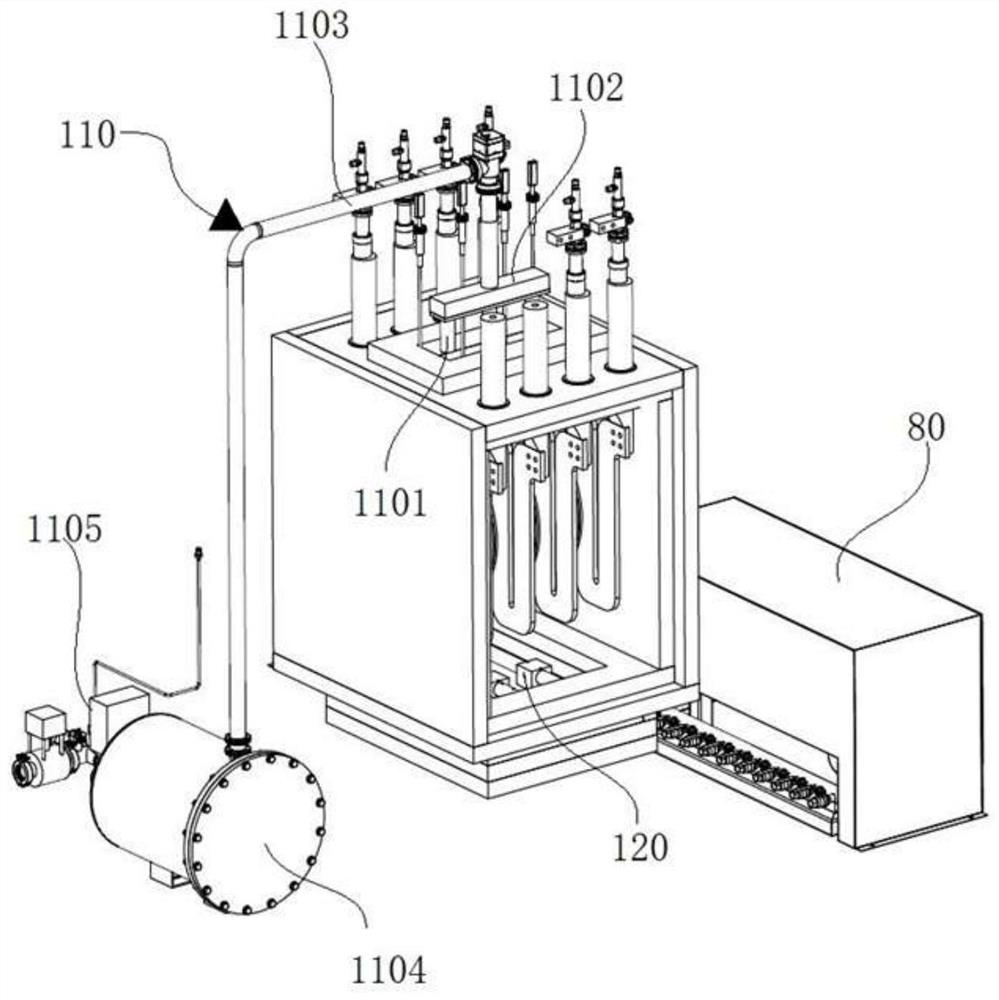 Uniform heating device for vapor deposition and vapor deposition furnace