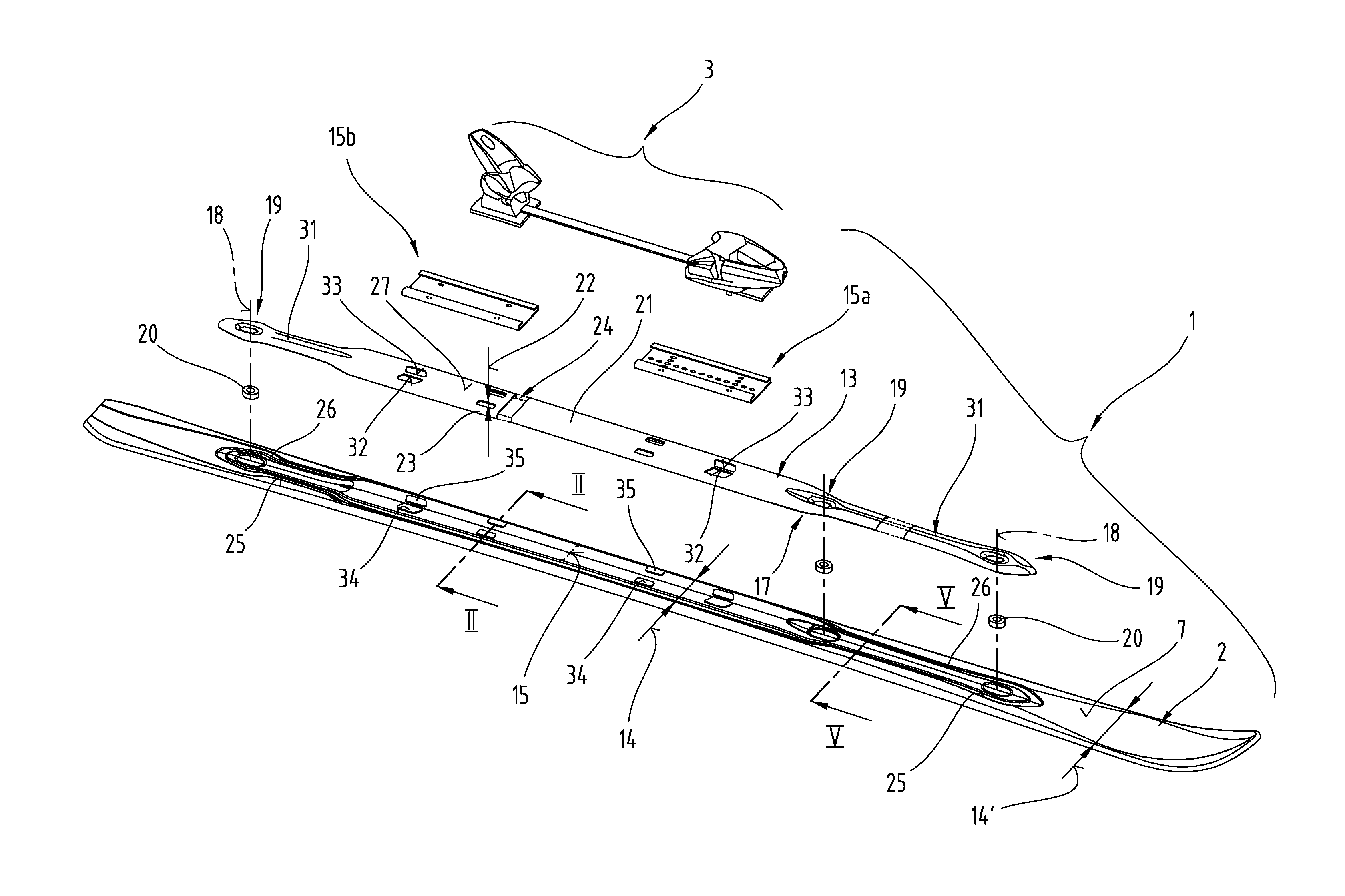 Board-like sliding device in the form of a ski or snowboard