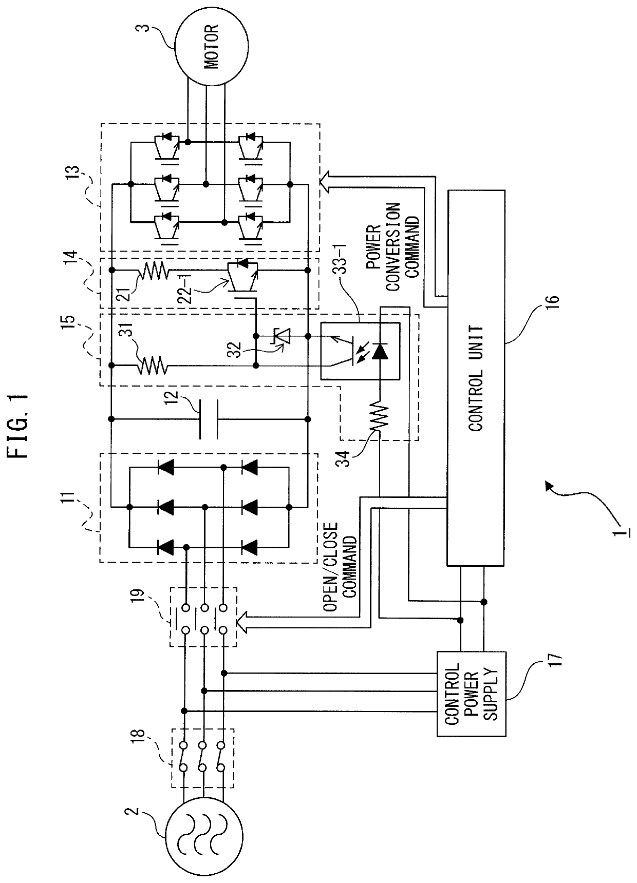 Motor drive apparatus equipped with discharge circuit of capacitor of DC link