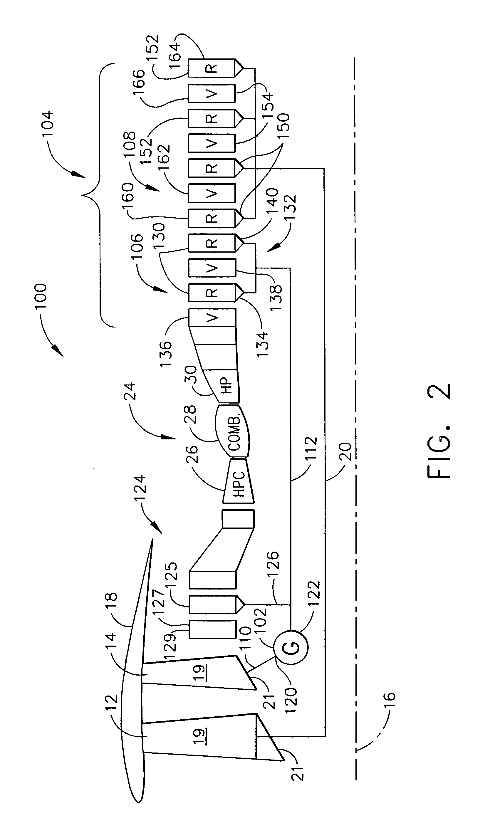 Counter-rotating gas turbine engine and method of assembling same