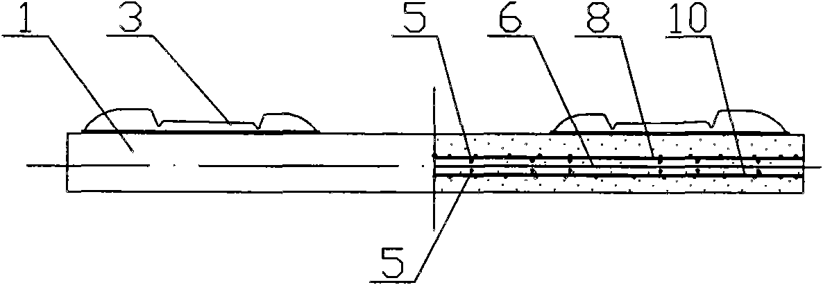 Dual-direction pre-tensioning system prestressed concrete track slab