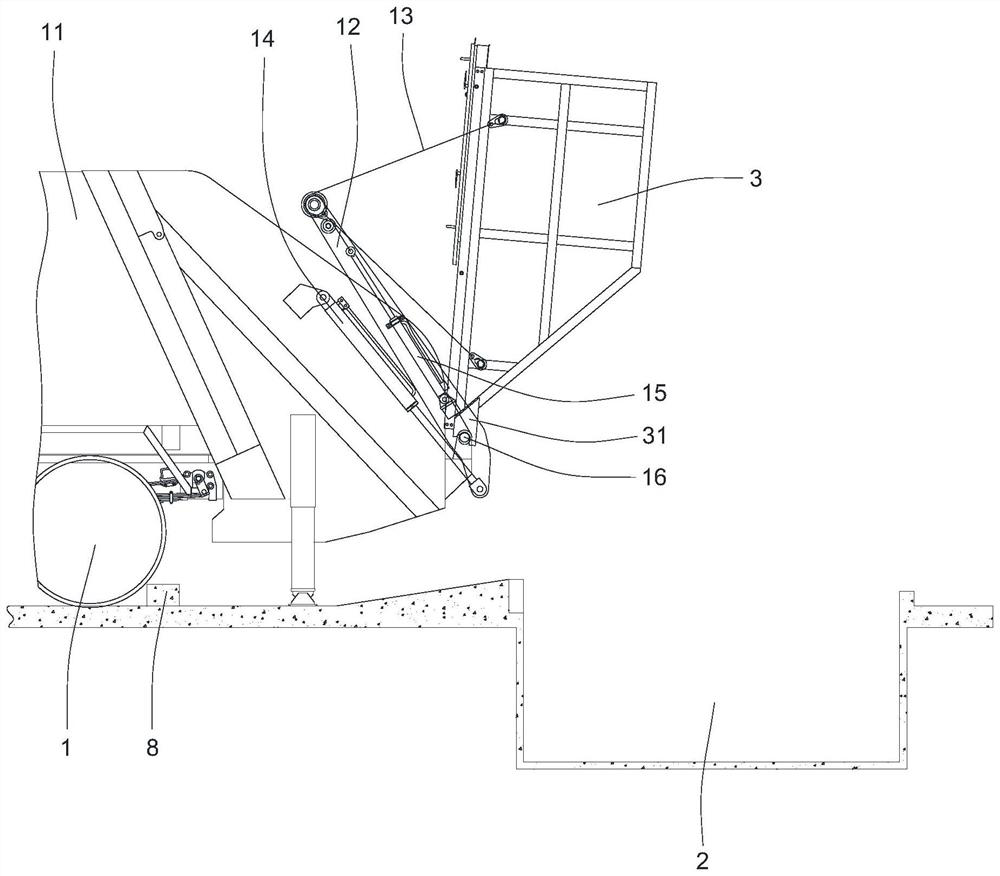 Garbage collection system and garbage transfer truck thereof