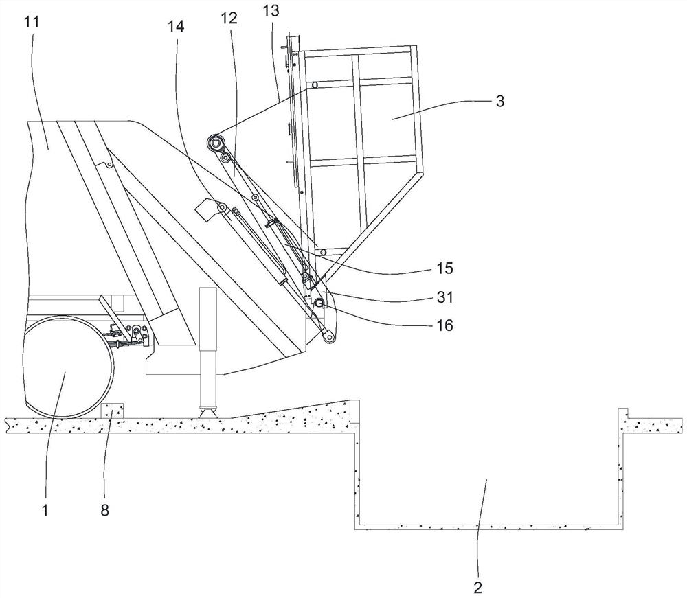 Garbage collection system and garbage transfer truck thereof