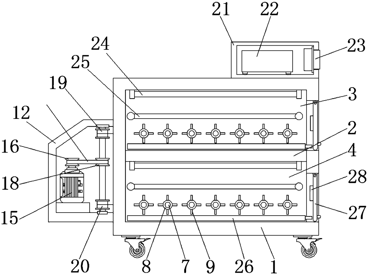 Double-layer plush drying robot