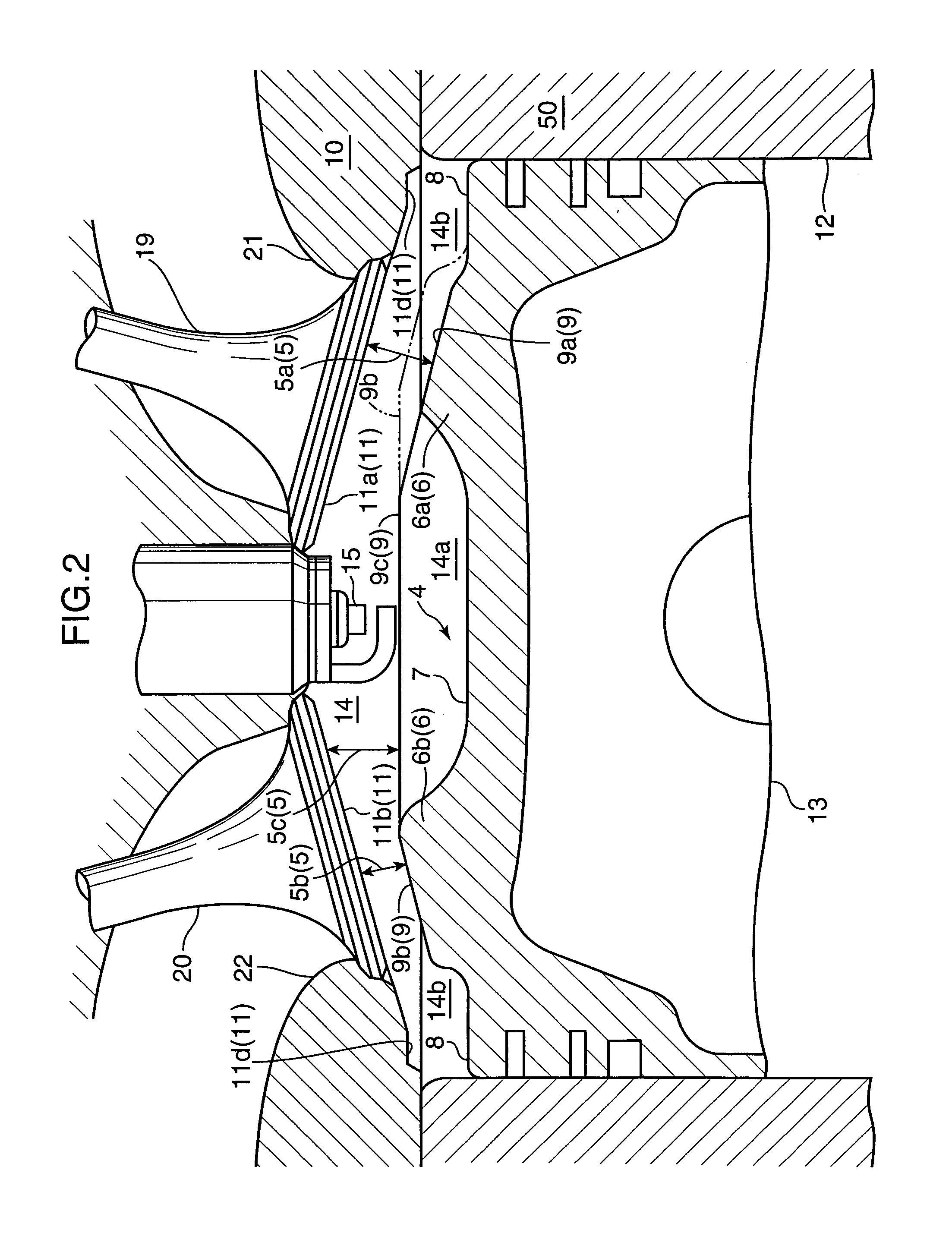 Combustion chamber structure for sparkignition engine