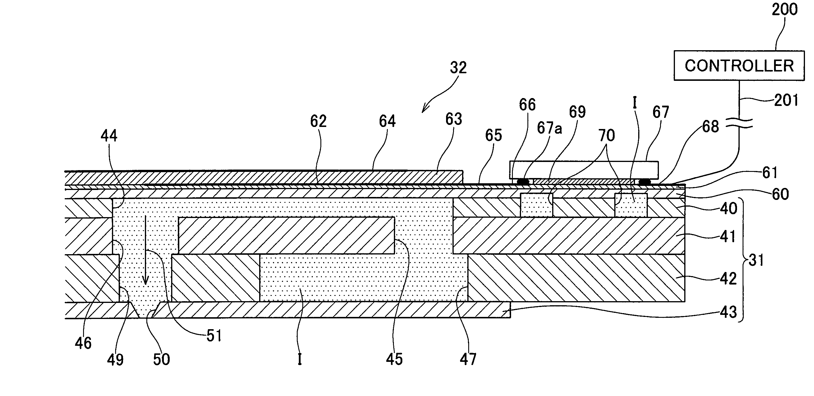 Substrate mounted with electronic element thereon and liquid ejection head including the substrate