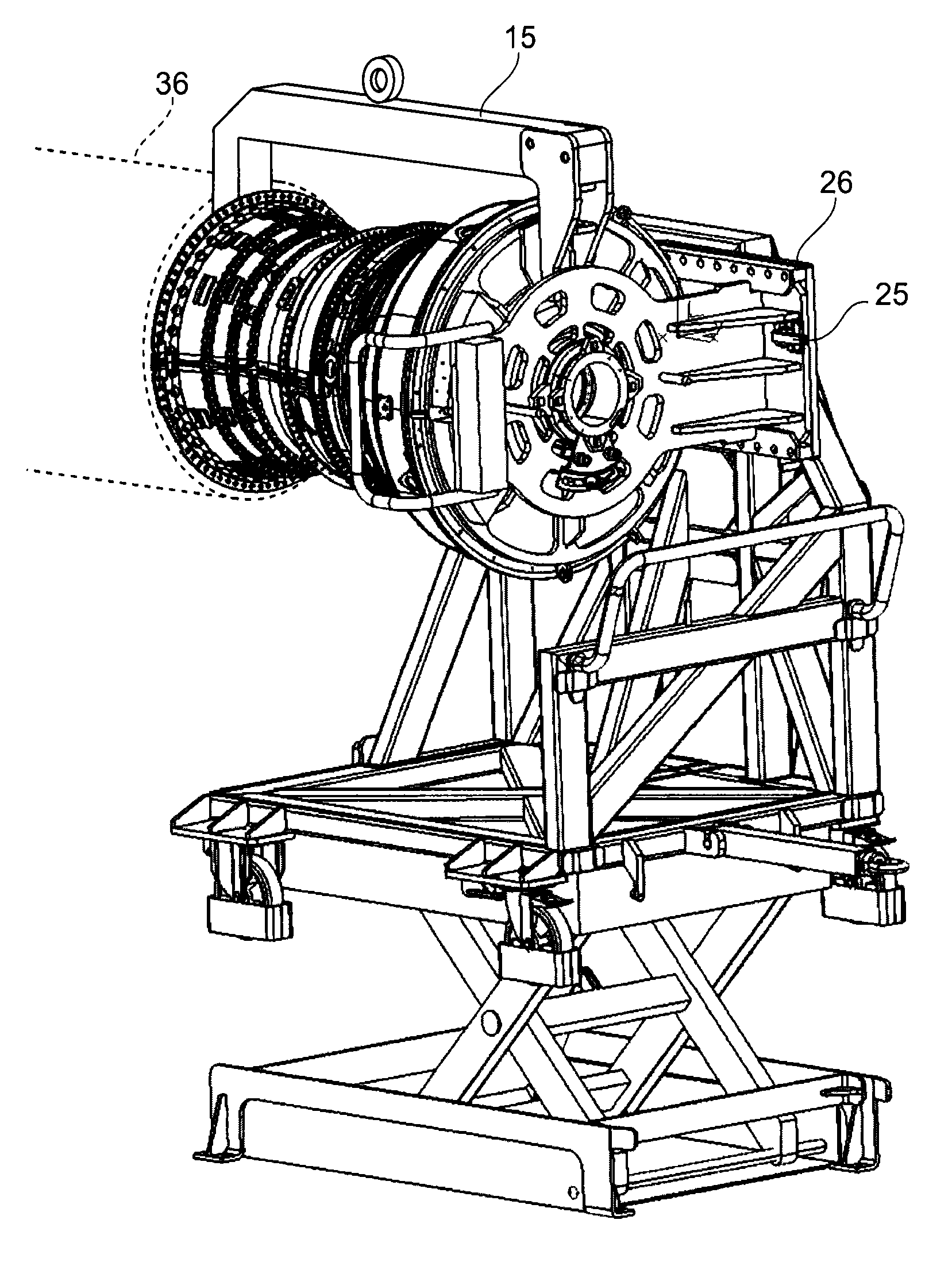 Aircraft engine module handling assembly