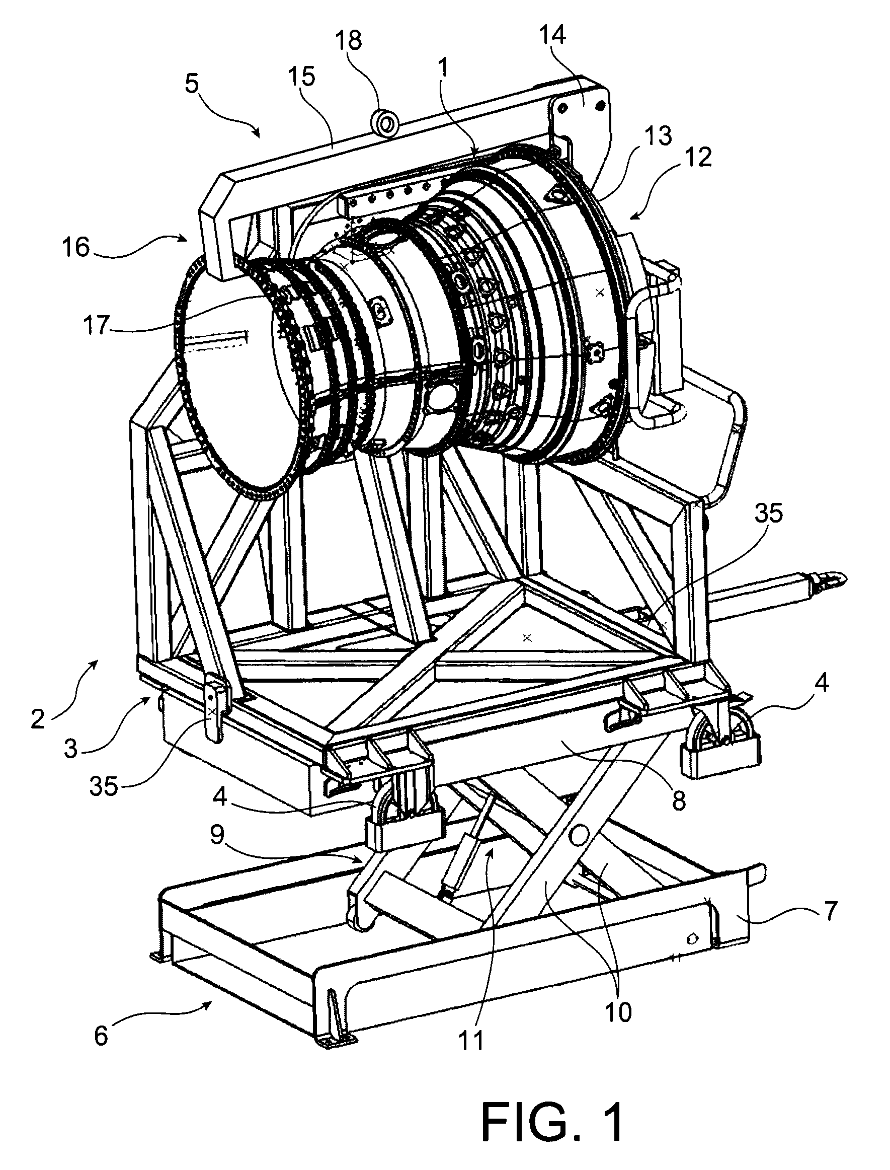 Aircraft engine module handling assembly