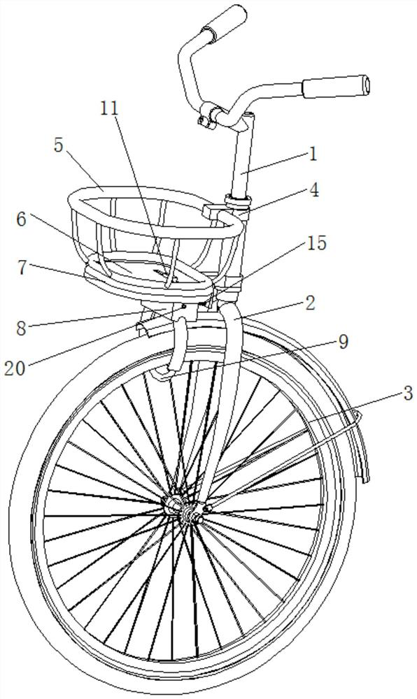 A shared bicycle lock for preventing lost objects