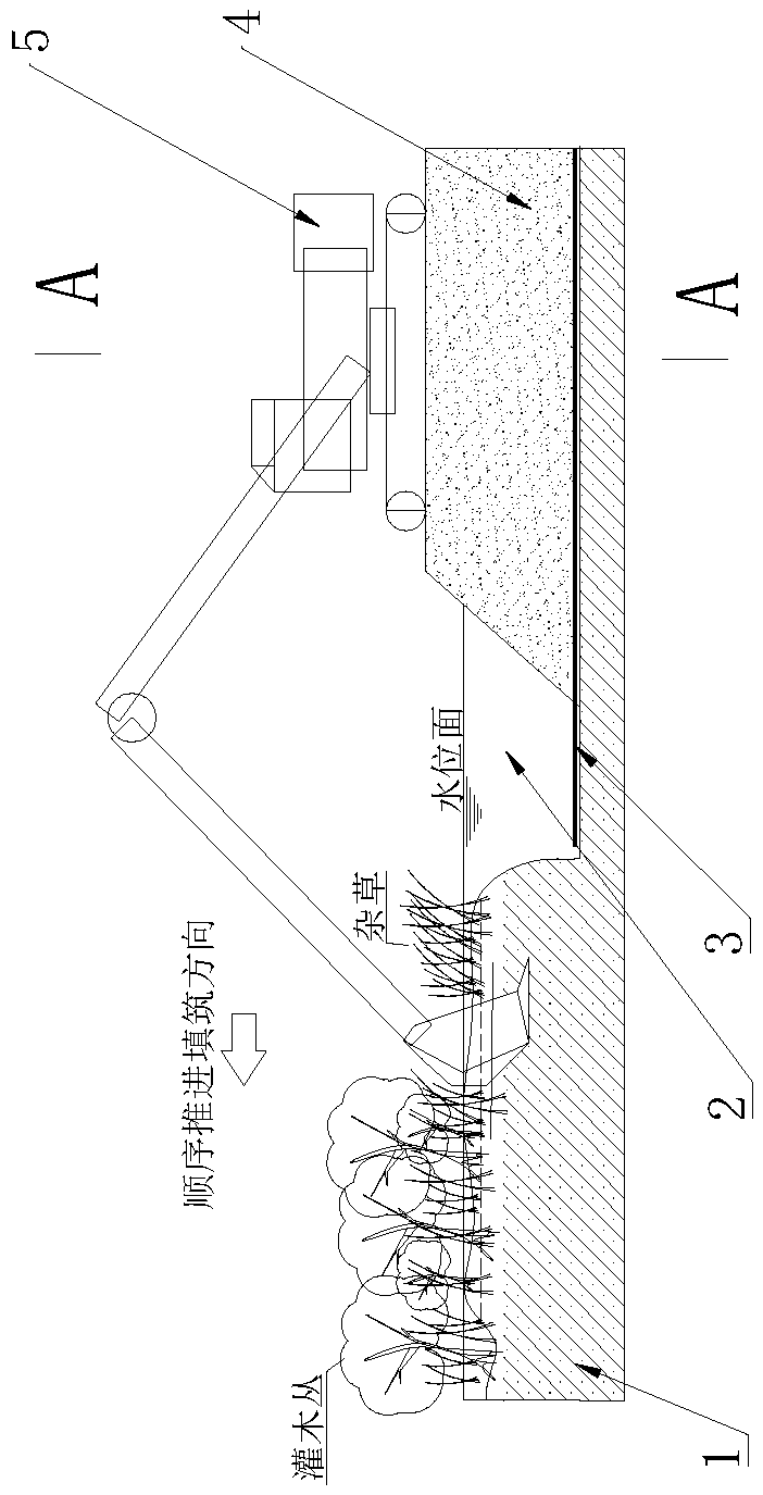 Construction method of construction operation platform in deep peat soil area