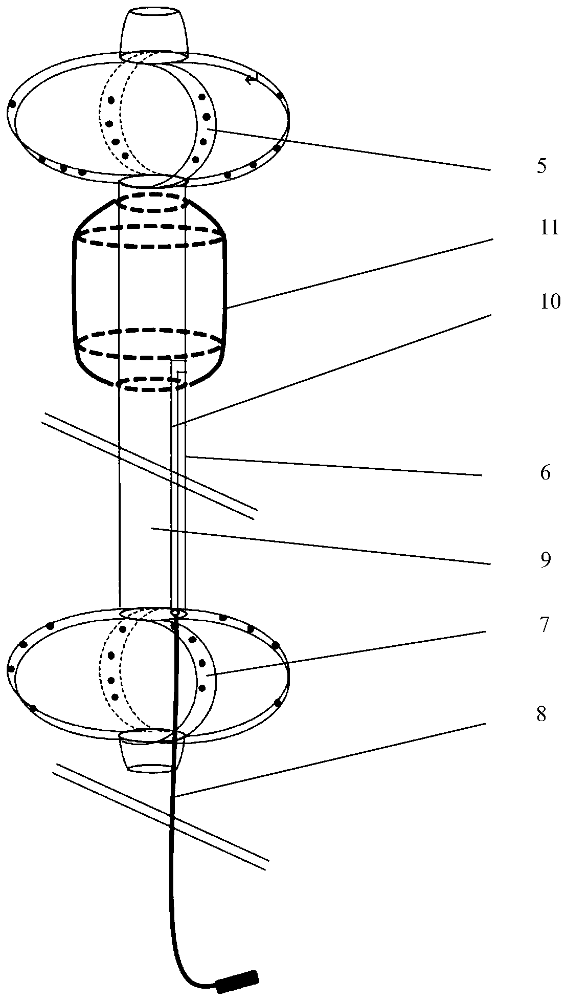 Ureteral inner drainage tube with expansion balloon