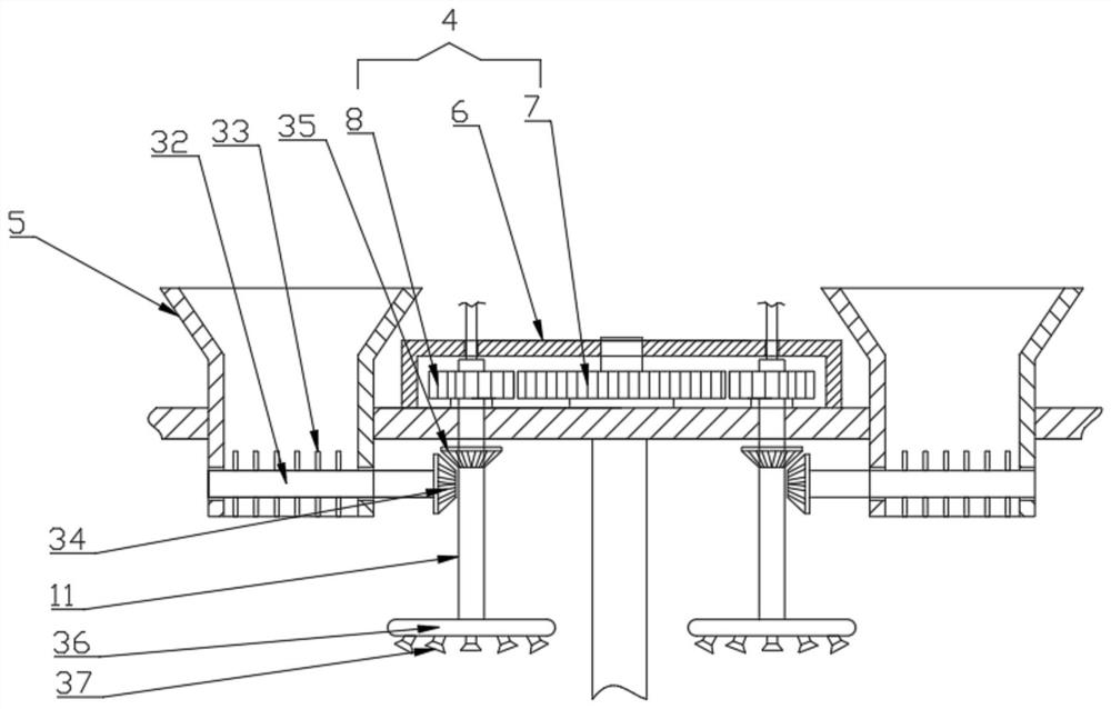 Mixing device facilitating discharging for concrete processing