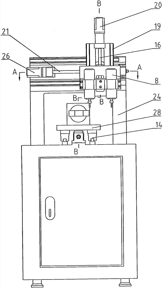 Artificial tooth machining machine