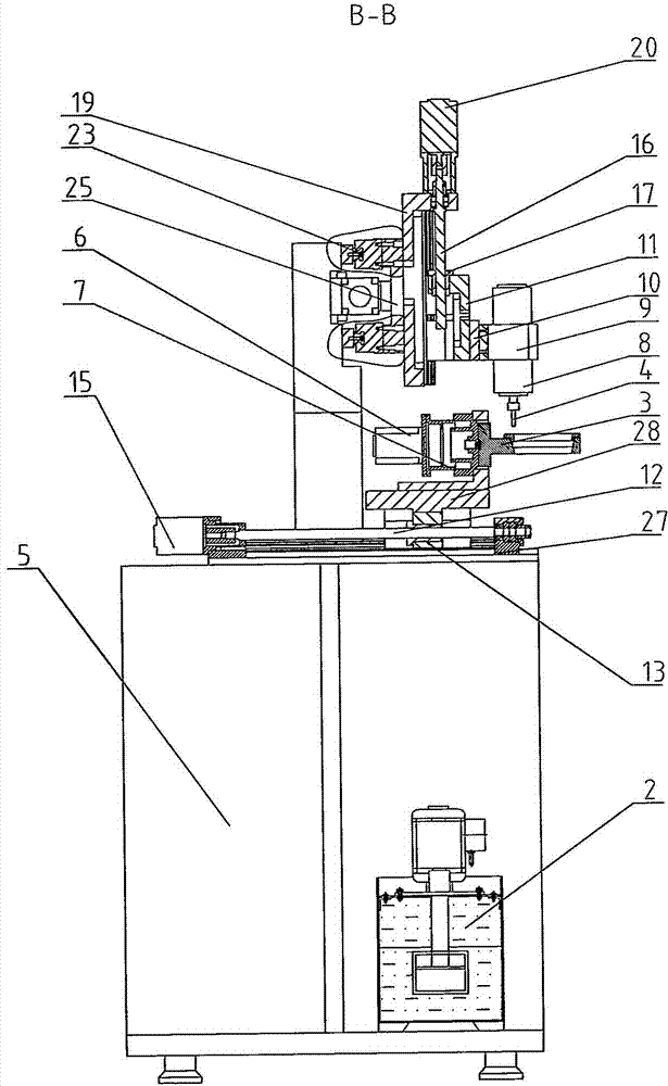 Artificial tooth machining machine