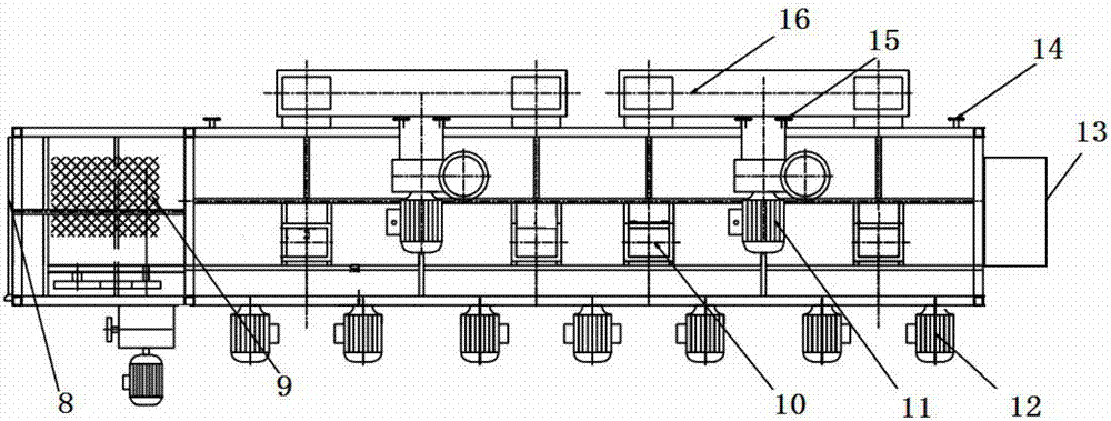 Multilayer drying machine with different filter screens