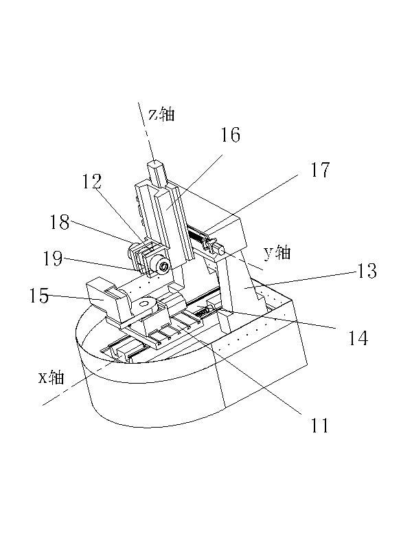 Five-axis linkage tool grinder with detection device