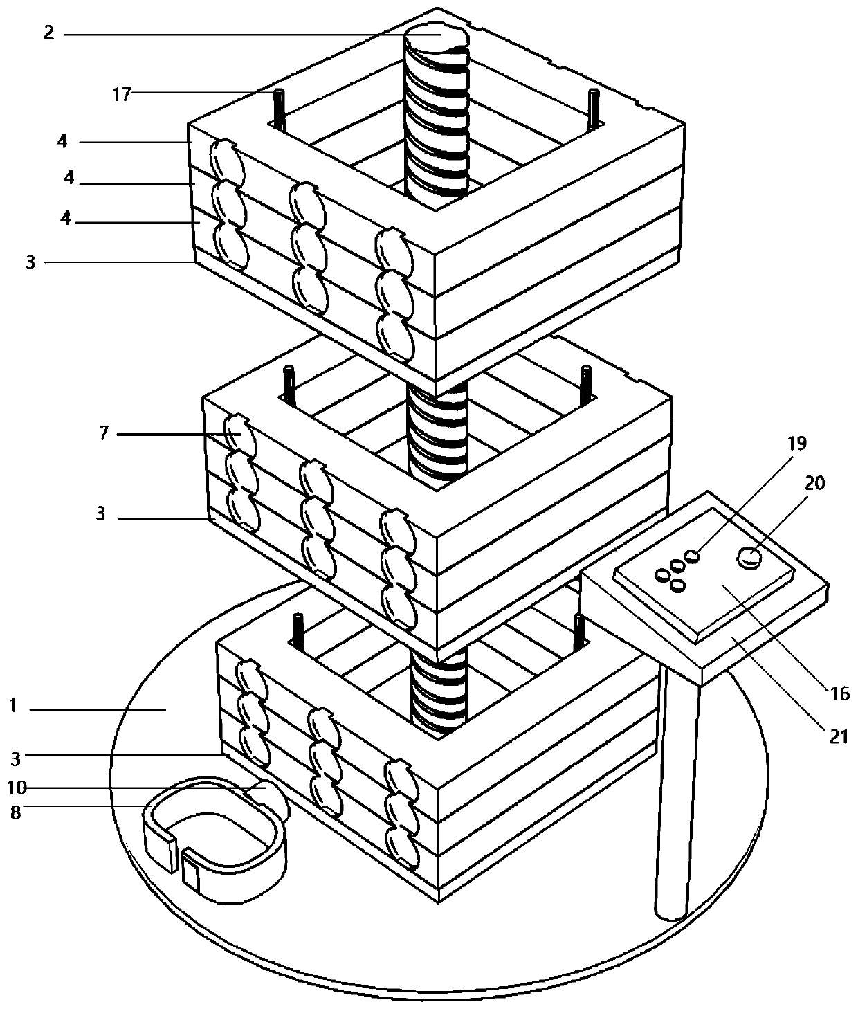 Physical function rehabilitation training pile