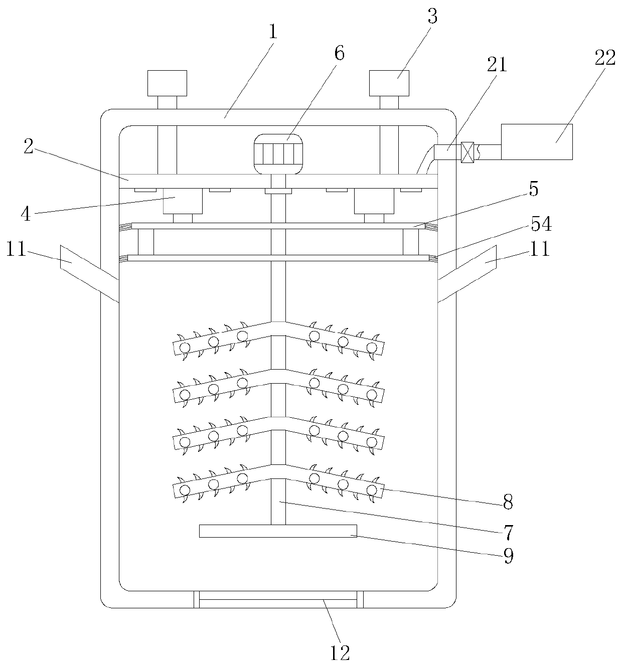 Concrete stirring equipment with internal cleaning function and operation method thereof