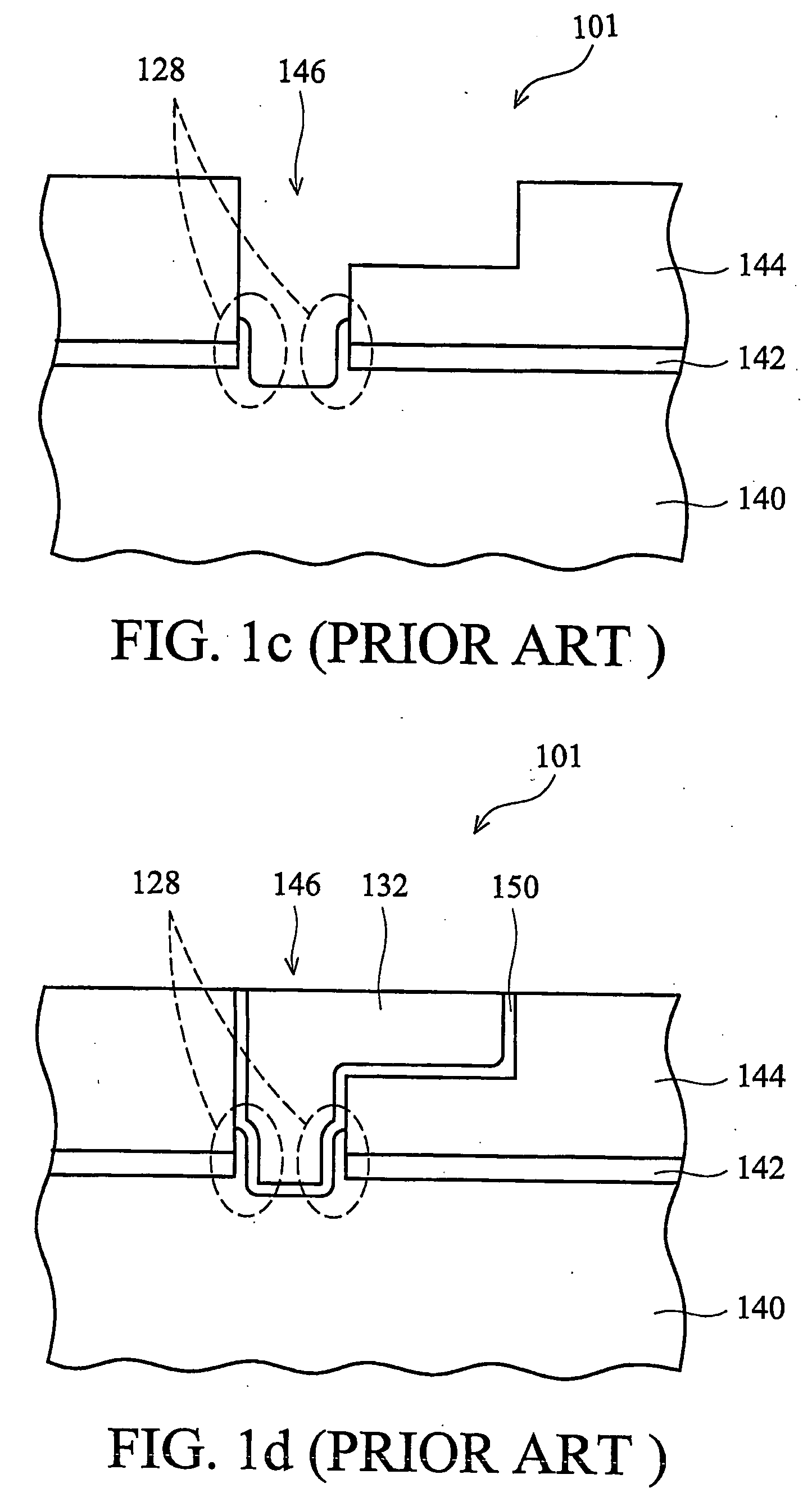 Diffusion barrier for damascene structures