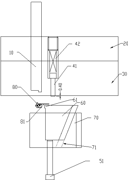 Movable cutting edge mechanism of progressive stamping die