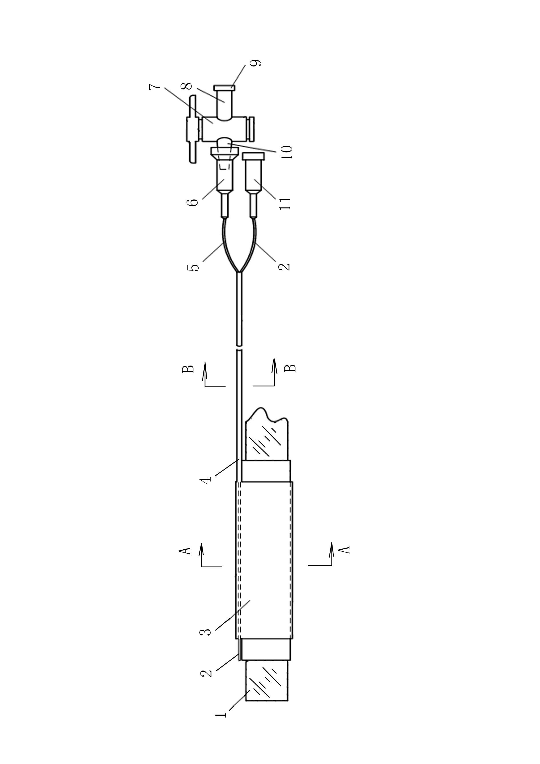 Endoscopic outer sleeve airbag with double hoses