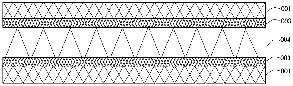 Weft-knitted fabric with multilayer structure and knitting method thereof