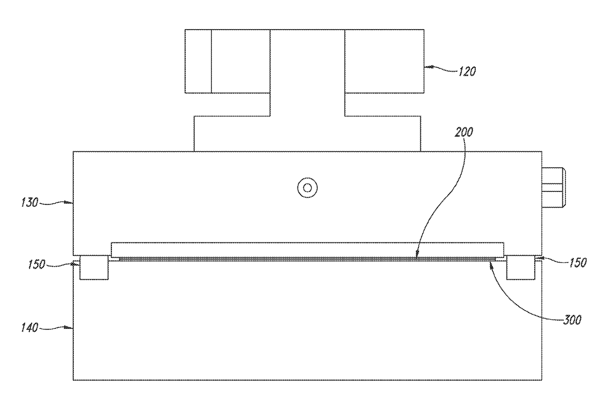 Methods and apparatus for lamination of rigid substrates by sequential application of vacuum and mechanical force