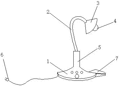 Table lamp with angle capable of being adjusted at will