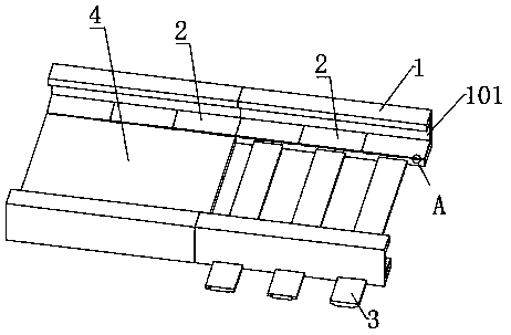 Tramcar track structure with protection structure