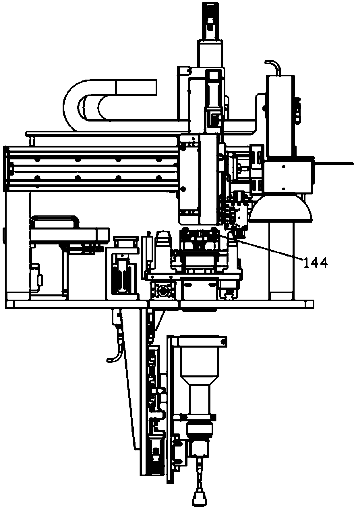 Product fixing mechanism for glue dispensing device