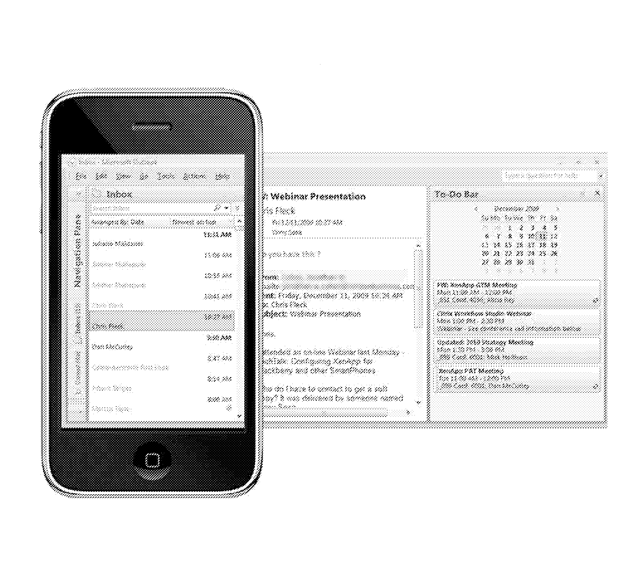 Interpreting a gesture-based instruction to selectively display a frame of an application user interface on a mobile computing device