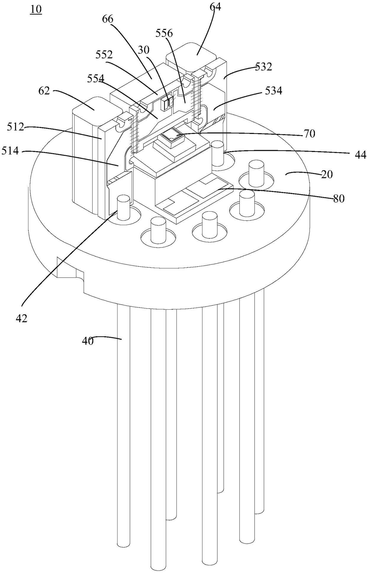 Coaxial packaged laser and optical module