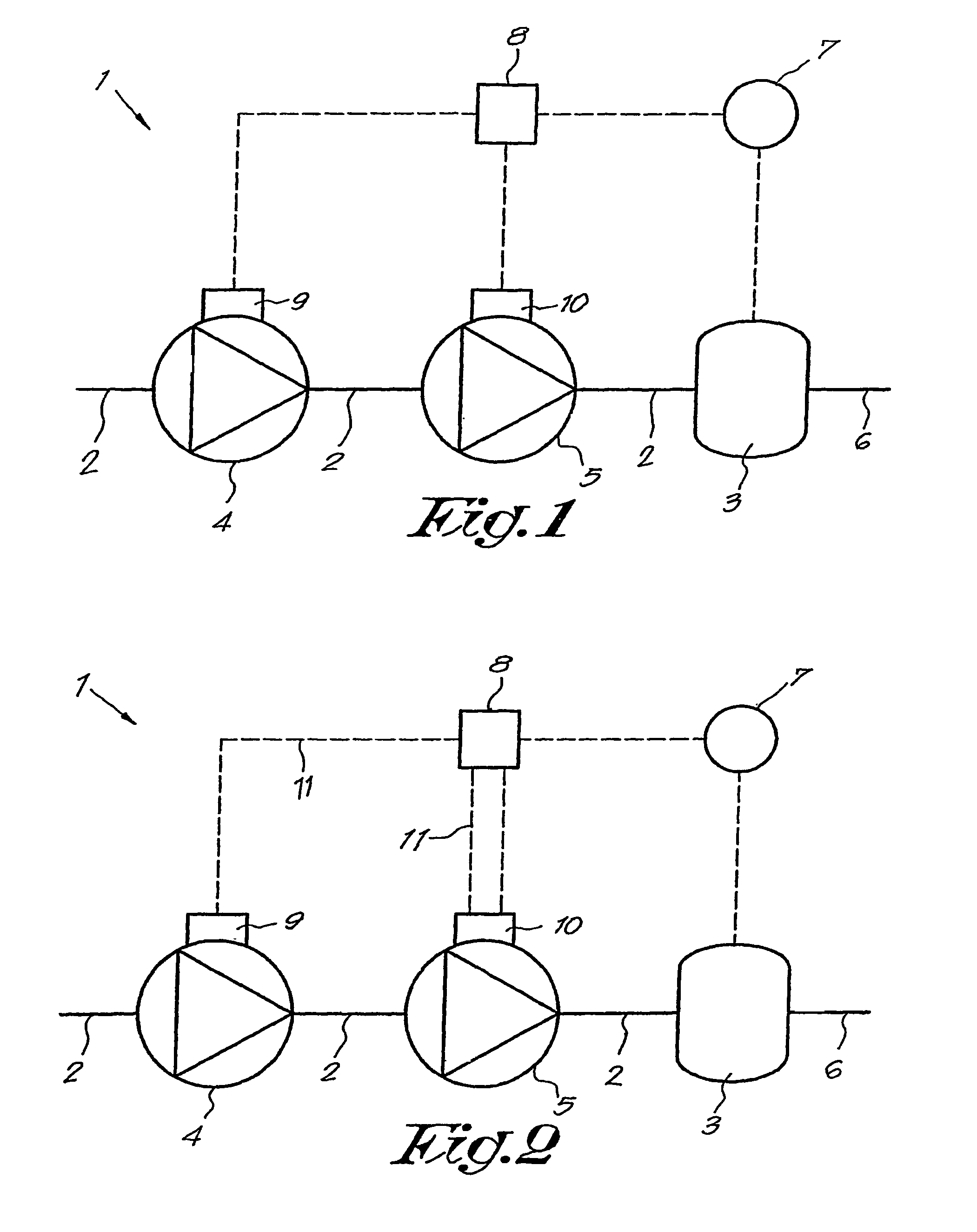 Installation for high pressure compression with several stages