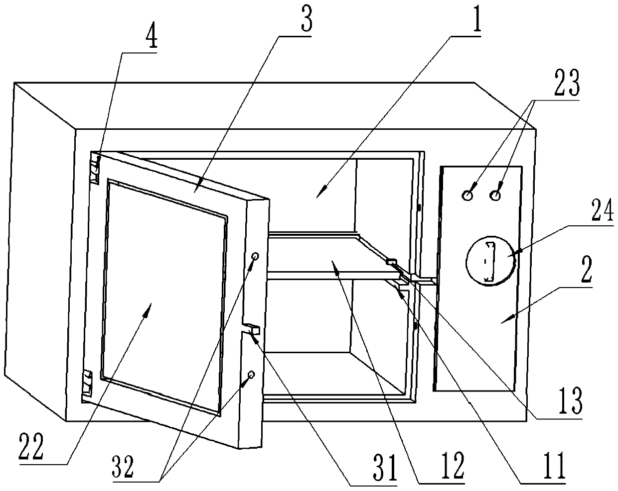 Cam electric door opening device