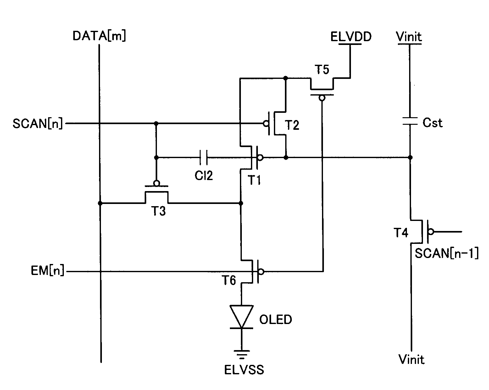 Pixel having intrinsic semiconductor as an electrode and electroluminescent displays employing such a pixel