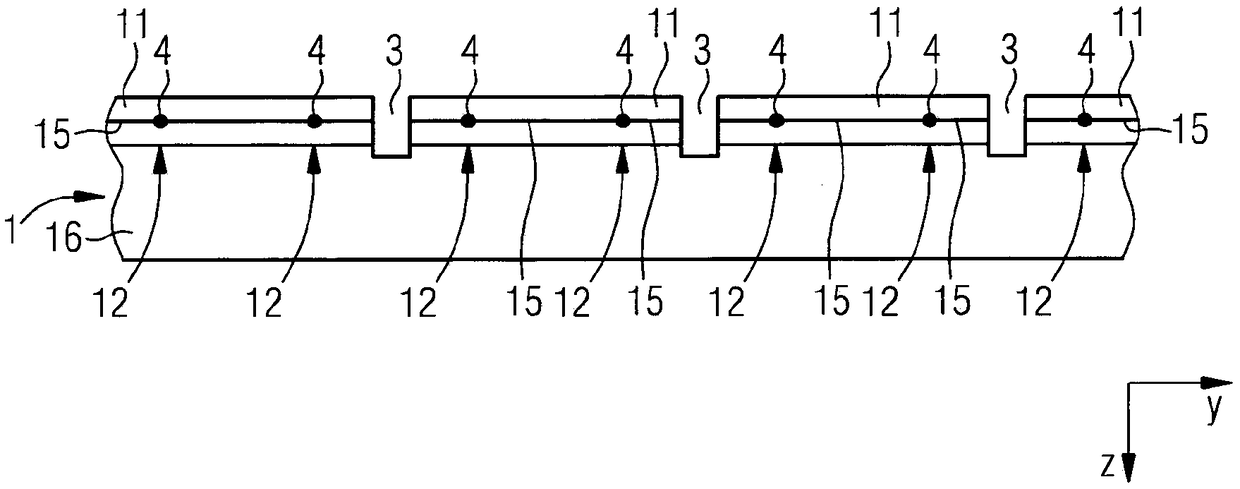 Laser bars having trenches