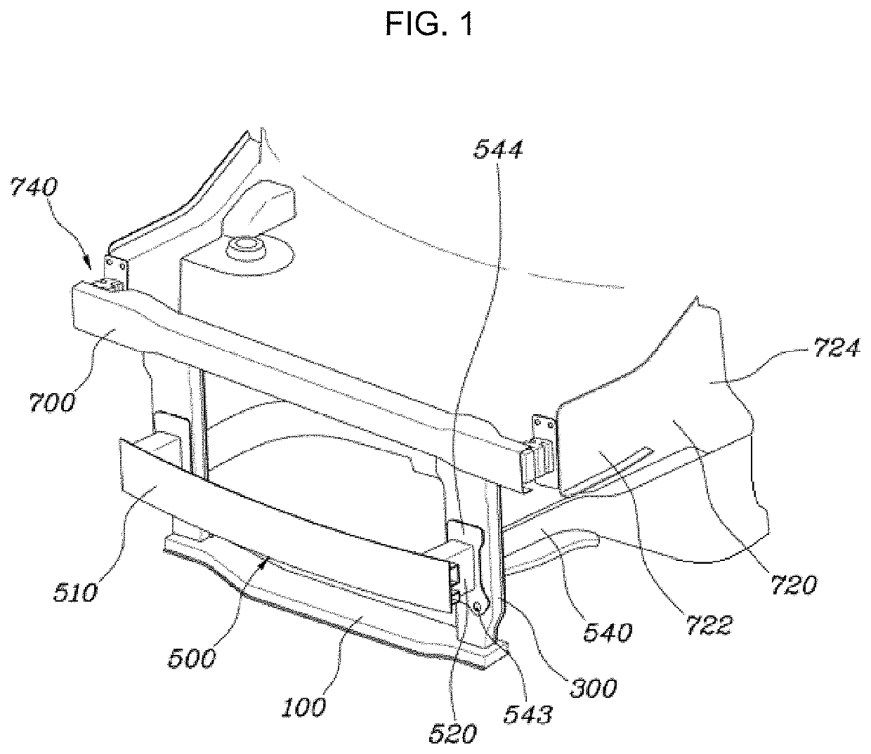 Front end module frame of vehicle