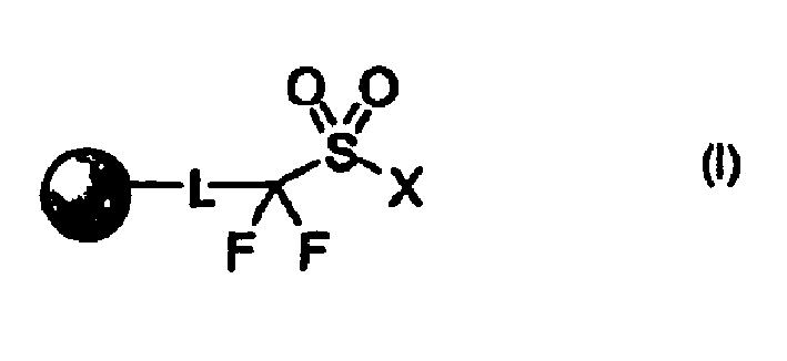 Perfluoro sulfonyl halides and related species as polymer support modifiers