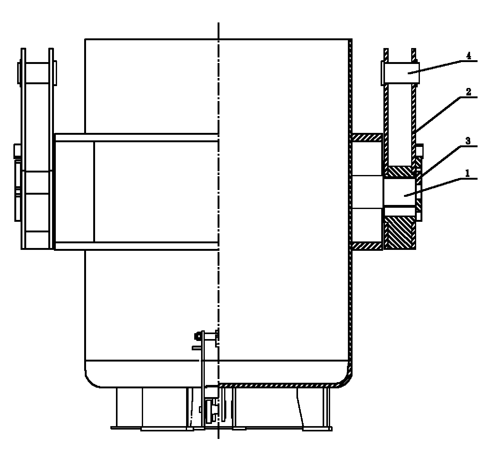 Hoisting structure of steel ladle