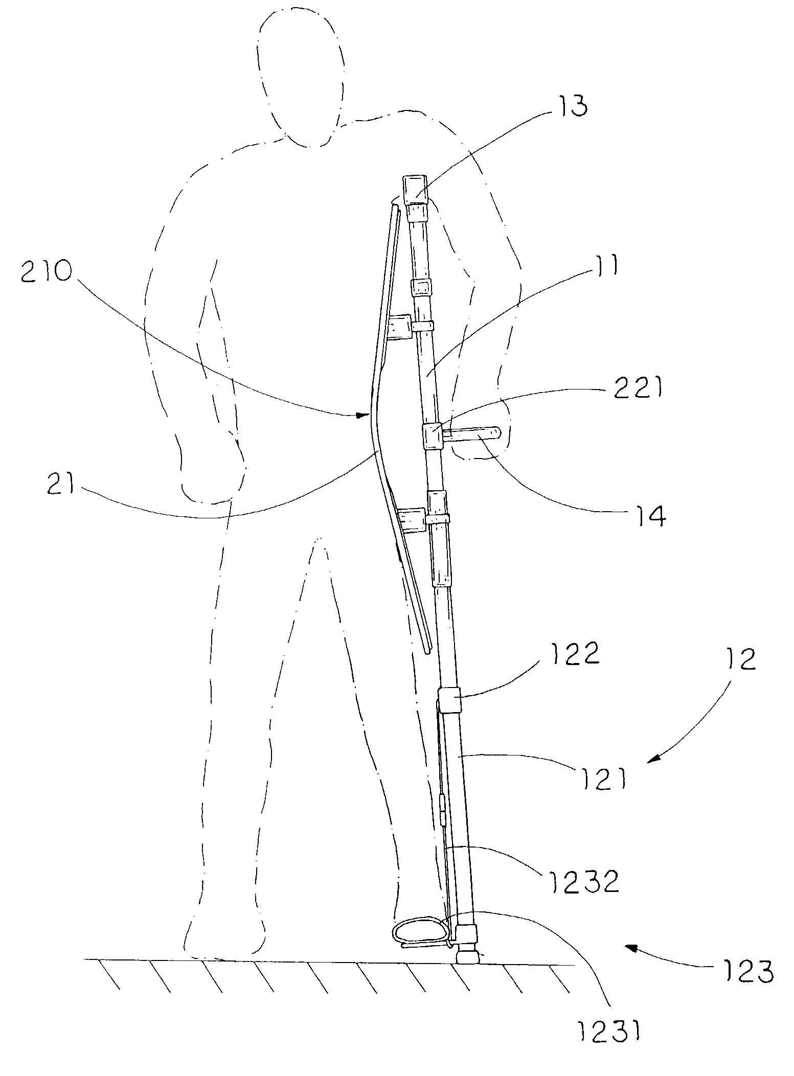 Ambulatory hip fixation-traction splint set