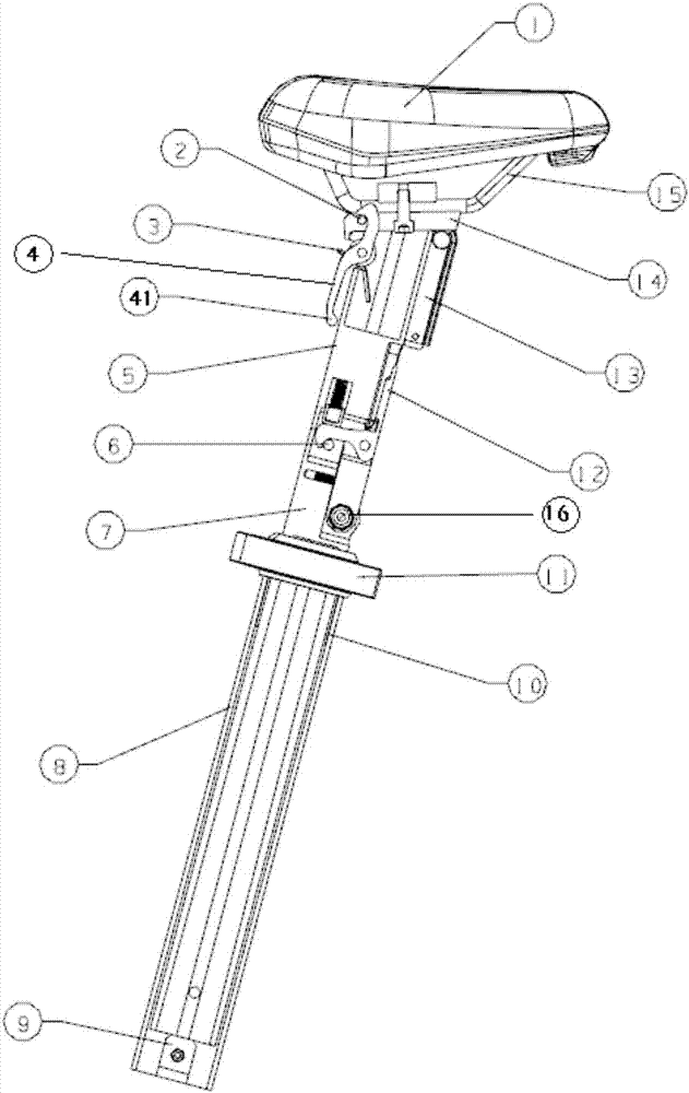 Foldable saddle integrated with saddle tube and folding and unfolding method of foldable saddle