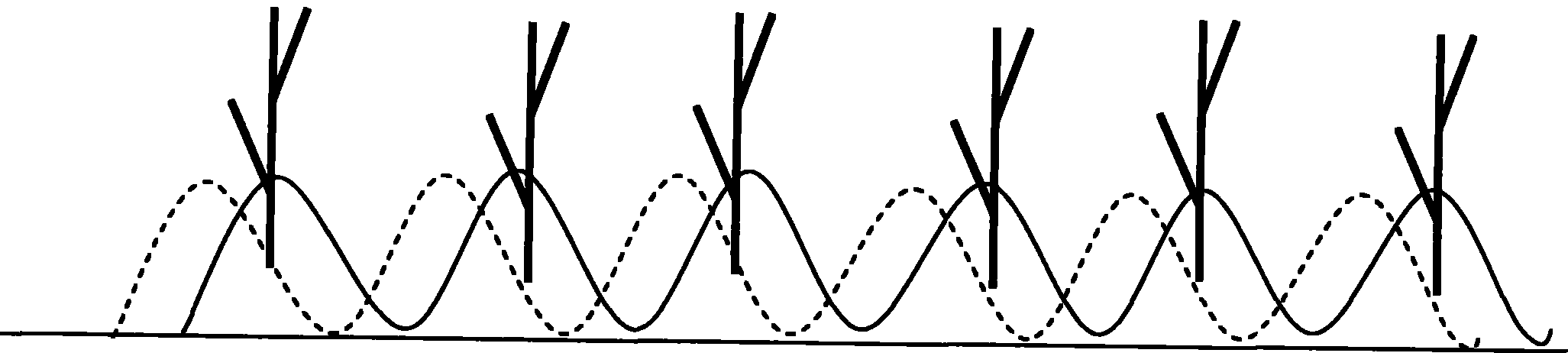 Corn stubble-remaining ridge side planting method