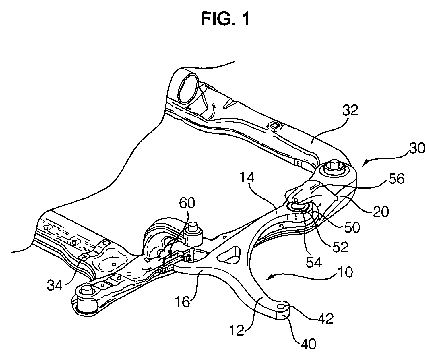 Lower arm mounting structure of vehicle suspension