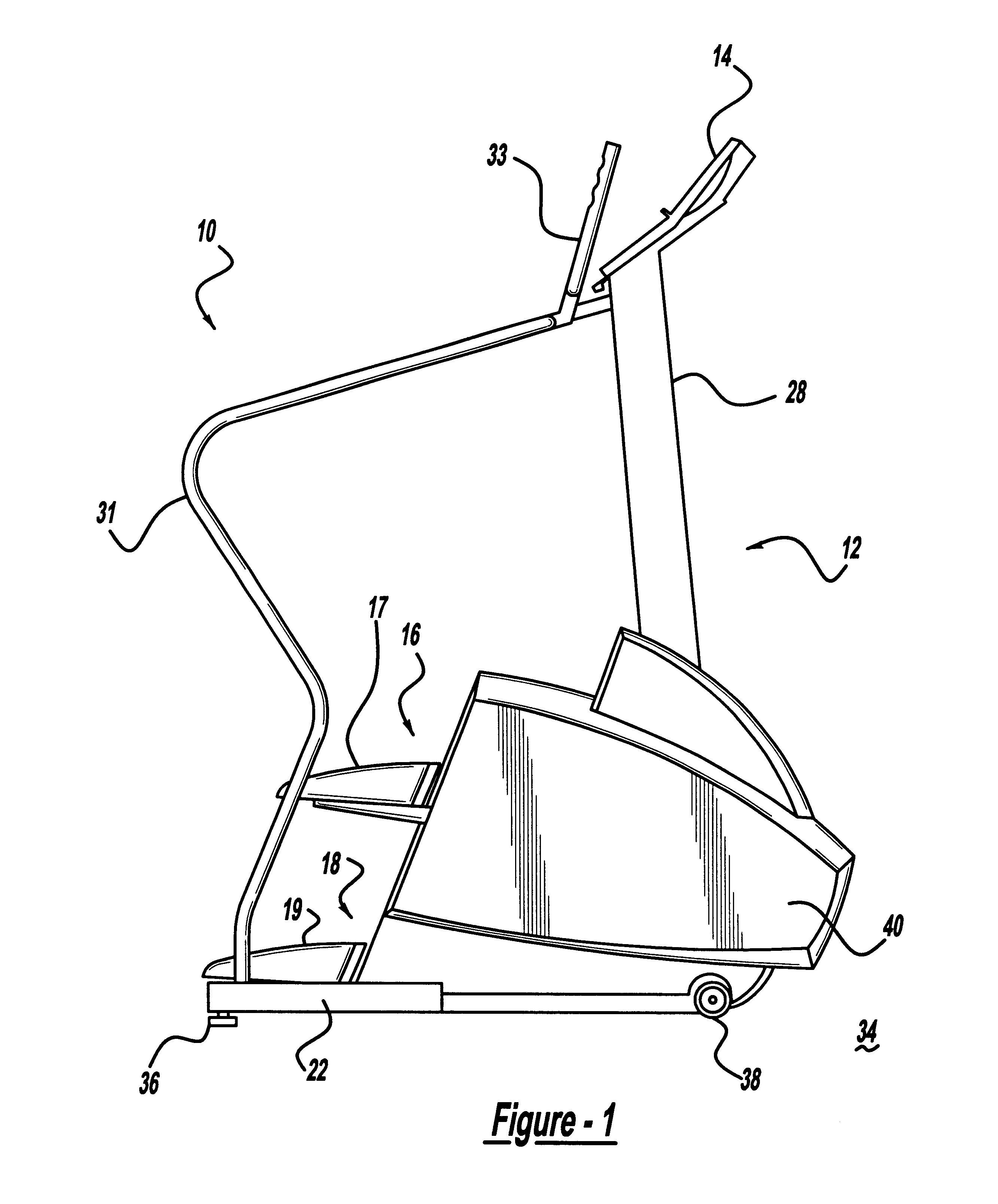 Stairclimber apparatus pedal mechanism