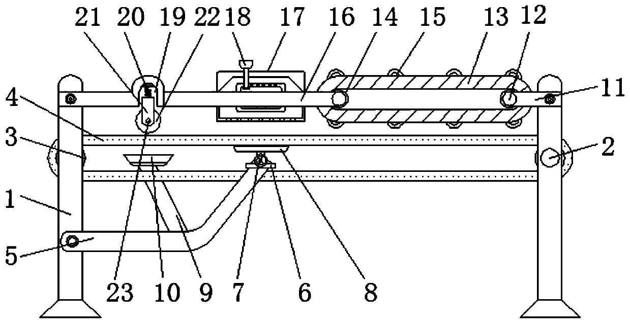 A flattening device for processing fresh-keeping bags with anti-wrinkle and disinfection function