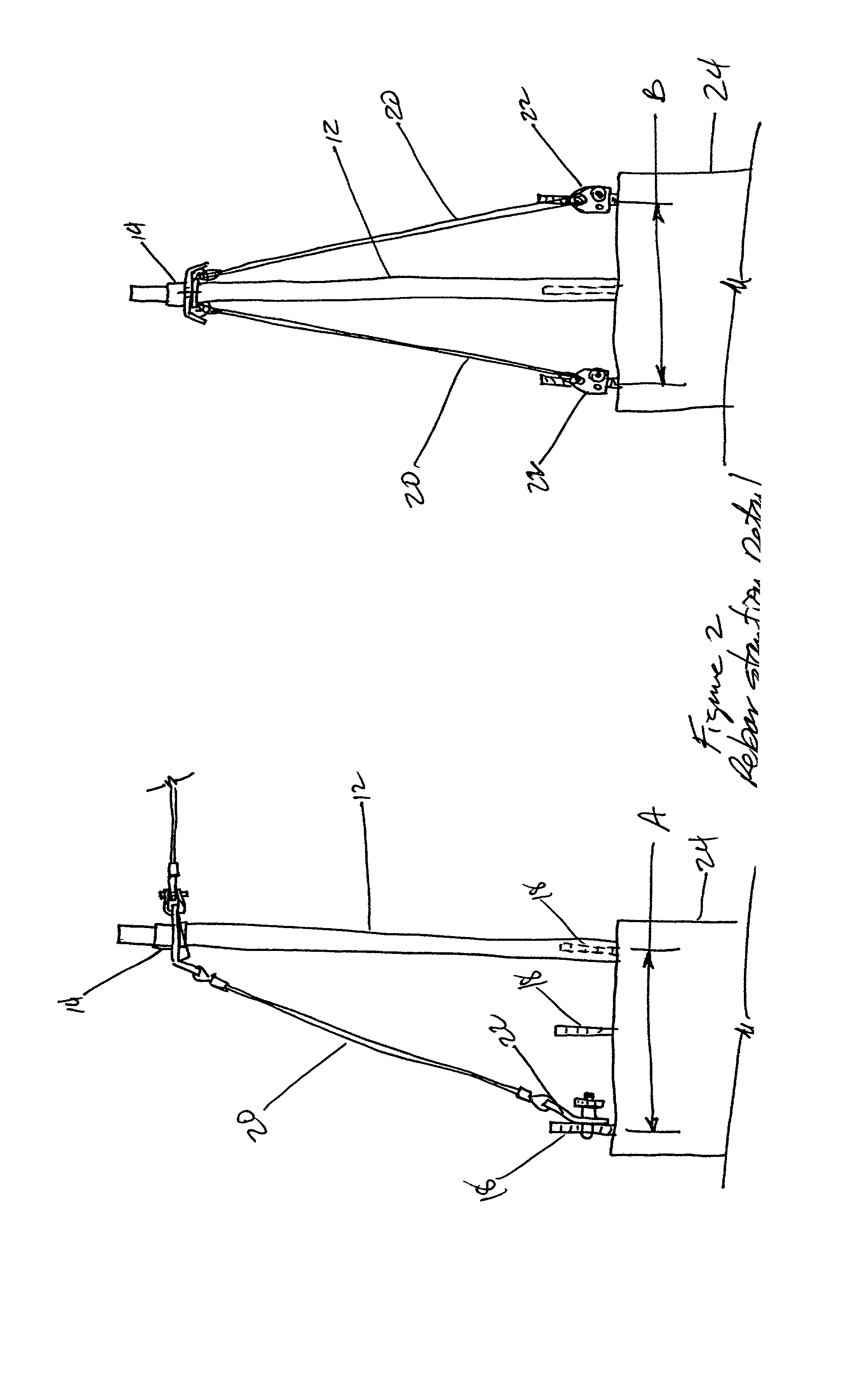 Rebar stanchion horizontal lifeline fall arrest system